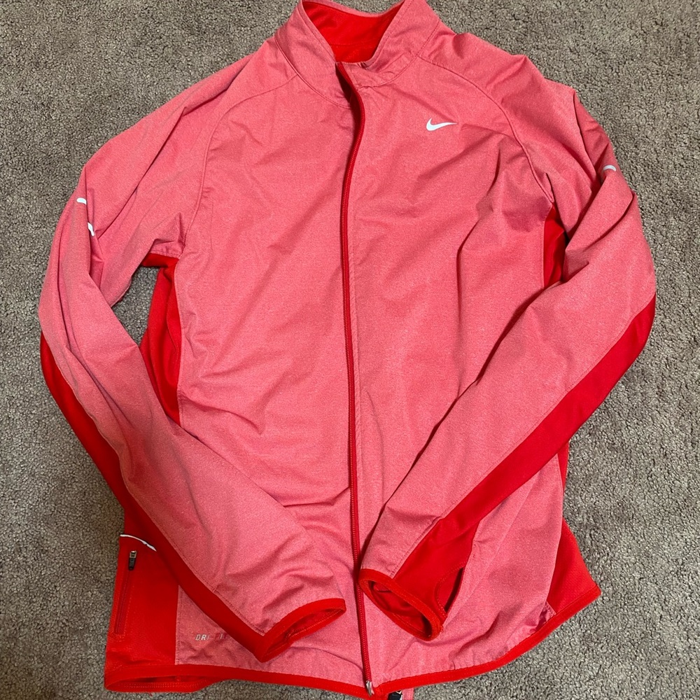 Red Nike Zip-up jacket